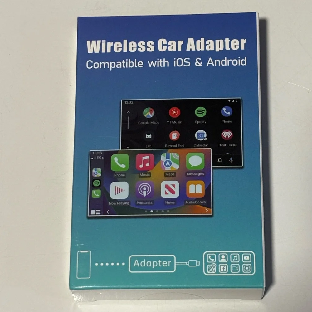 Wireless Car Adapter compatible with iOS & Android‎